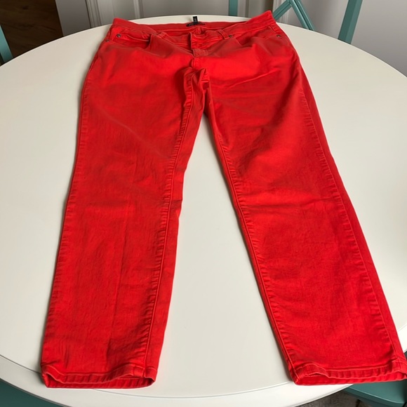 Eileen Fisher Red/Orange Skinny Jeans- 10 - Picture 5 of 10